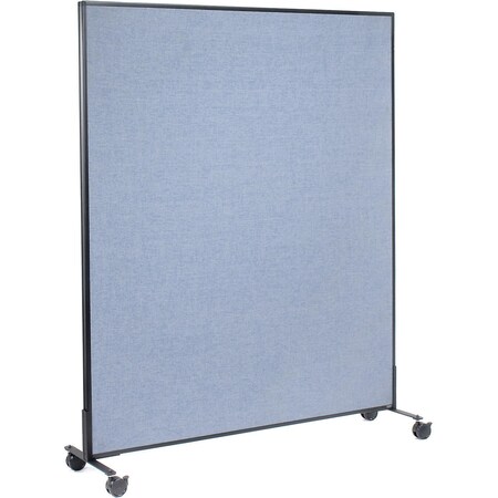 Global Industrial 60-1/4W x 99H Mobile Office Partition Panel, Blue 695790MBL